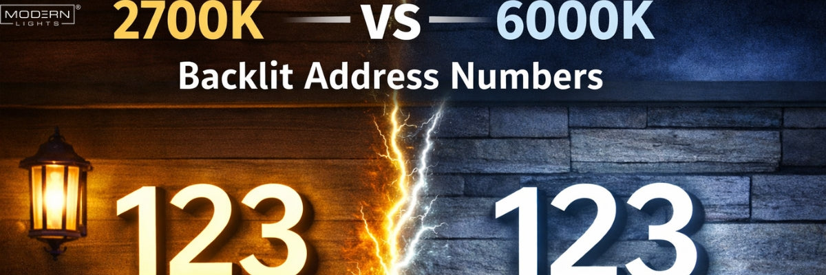 2700K vs 6000K Backlit Address Numbers