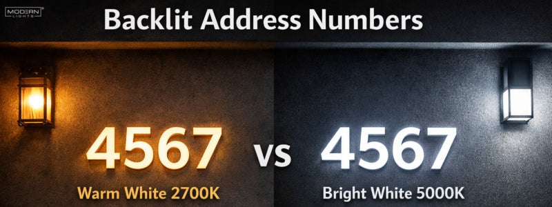 2700K vs 5000K Backlit Address Numbers