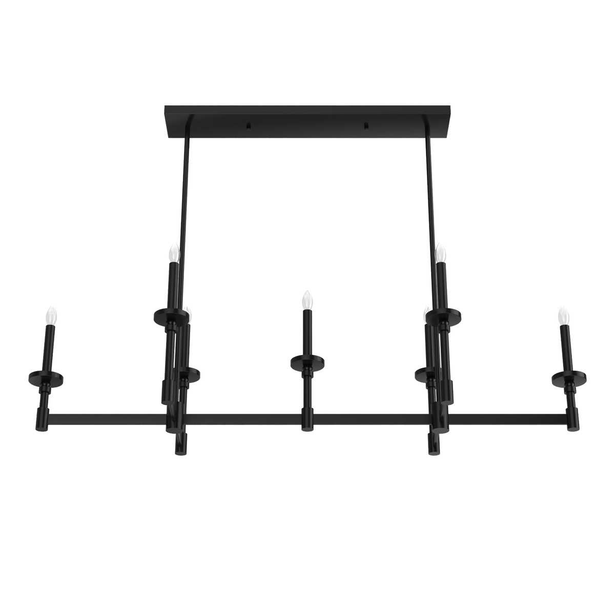 Briargrove 51.25-inch 7-light Matte Black Linear Chandelier
