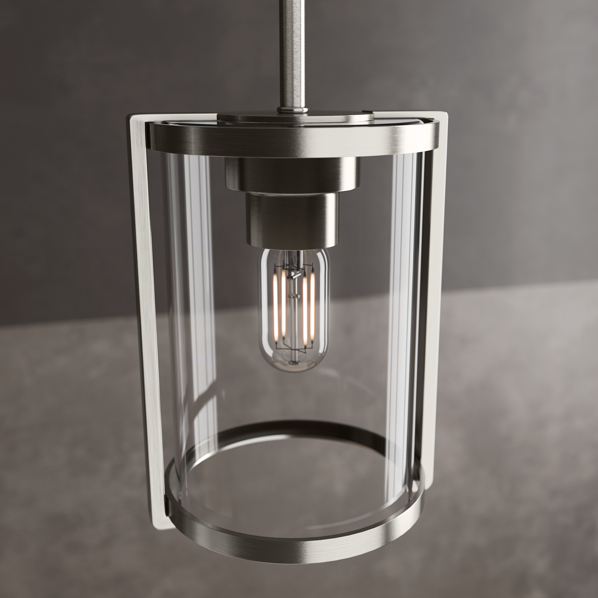 Astwood 6-inch 1-light Brushed Nickel Pendant with Clear Glass