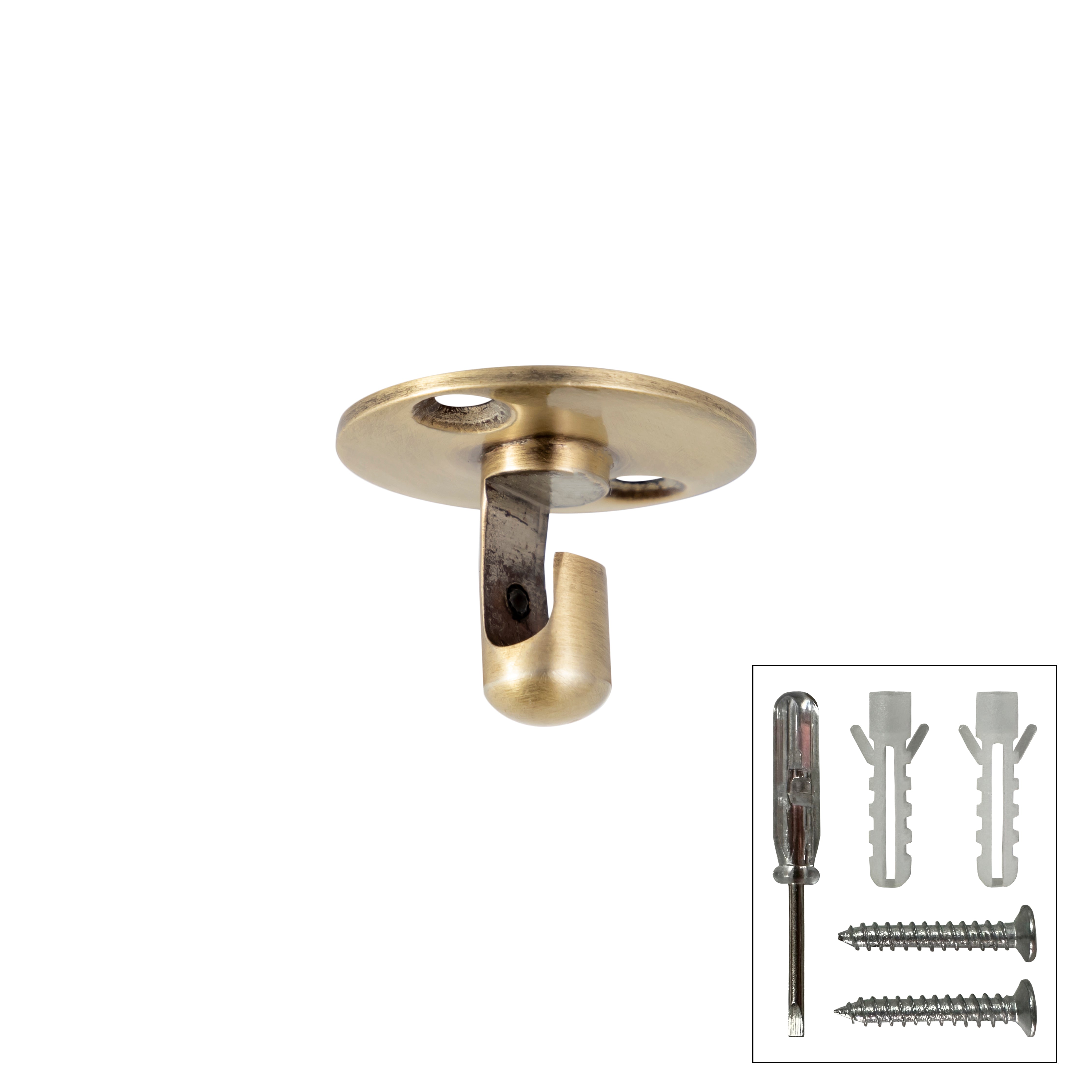 Custom Cord Socket Cover Antique Brass