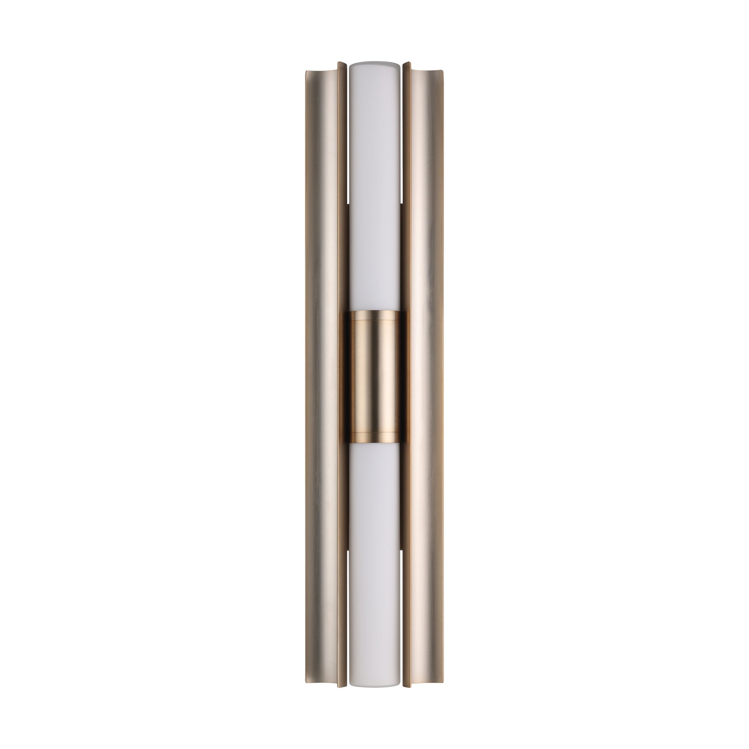 Colton 24-inch 2-light Champagne Gold 5CCT LED Vanity Light with Etched Opal Glass Shades