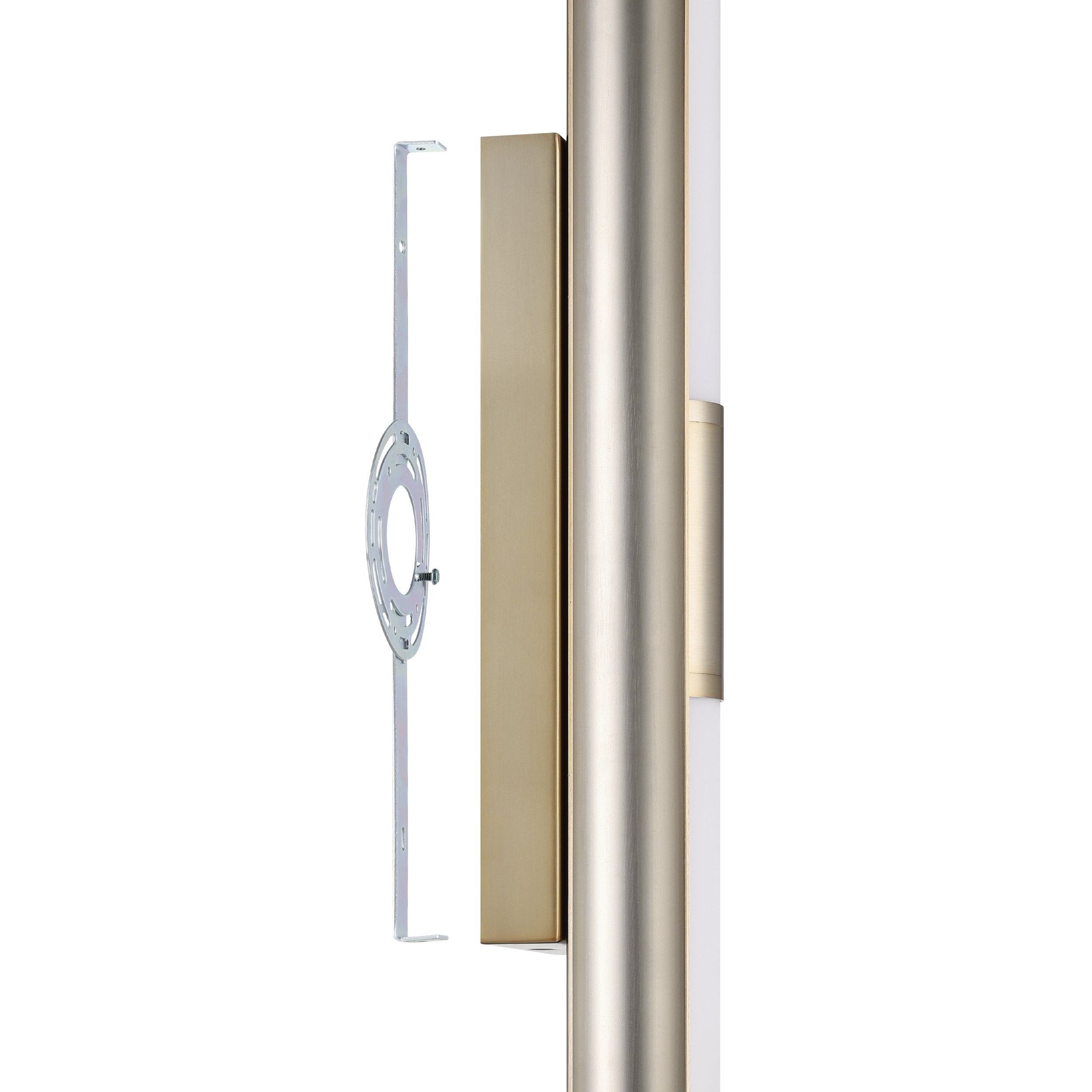 Colton 24-inch 2-light Champagne Gold 5CCT LED Vanity Light with Etched Opal Glass Shades