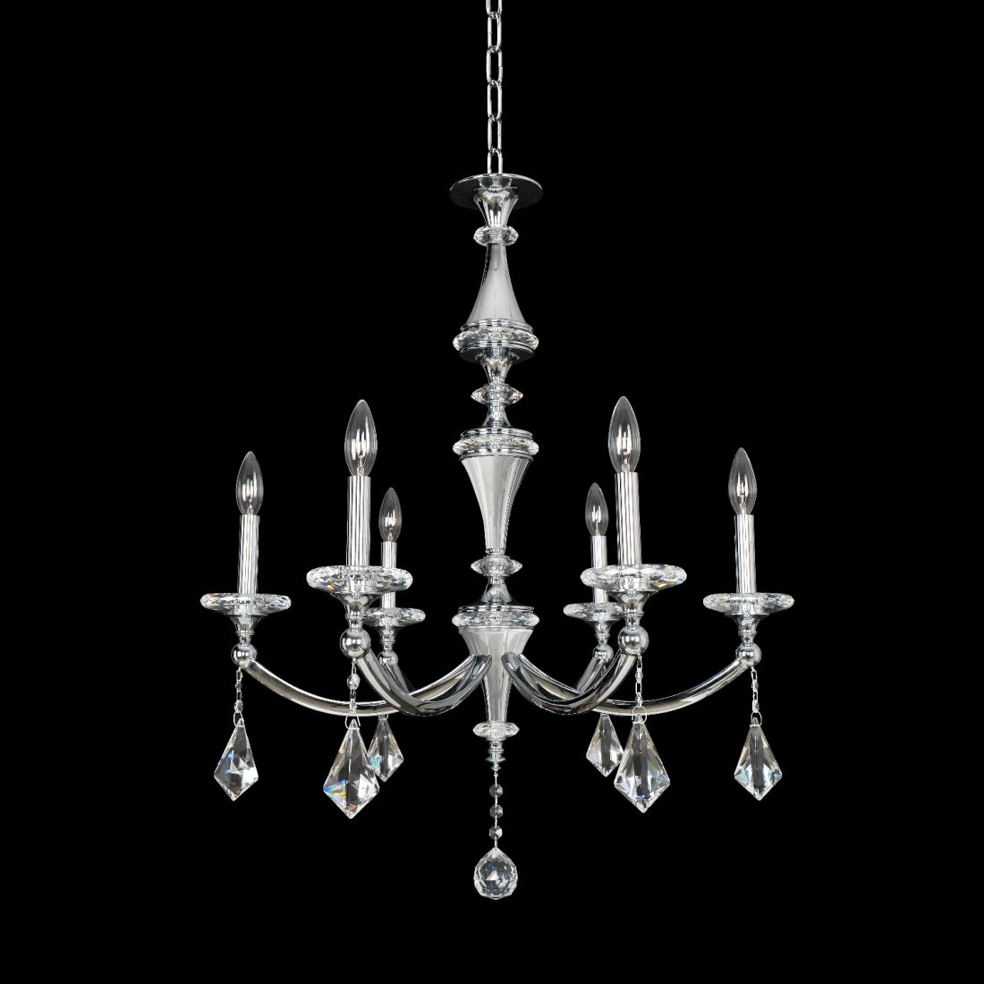 30.5'' Floridia 6 Light Chrome Chandelier