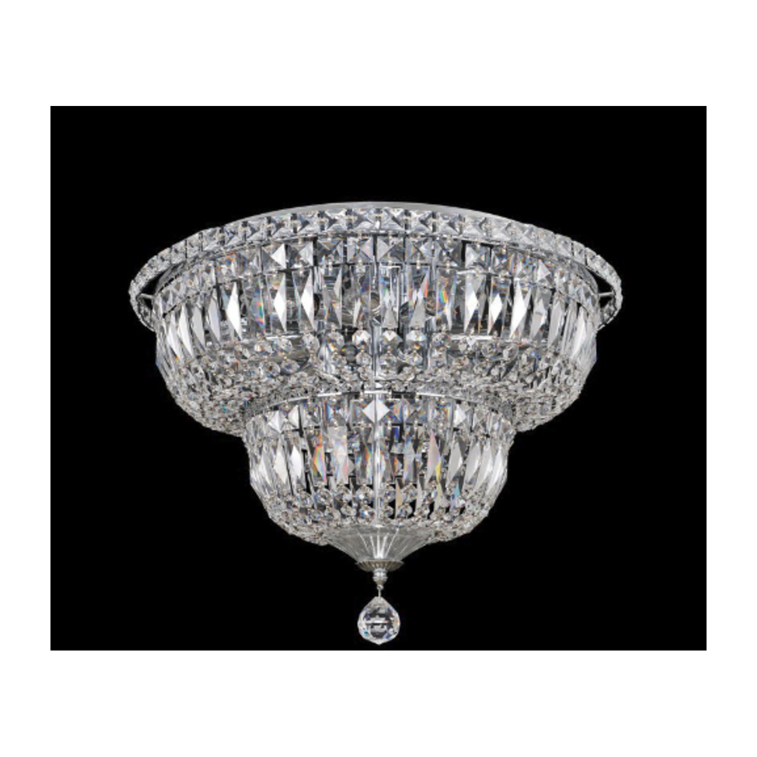 13'' Betti 12 Light Chrome Flush Mount