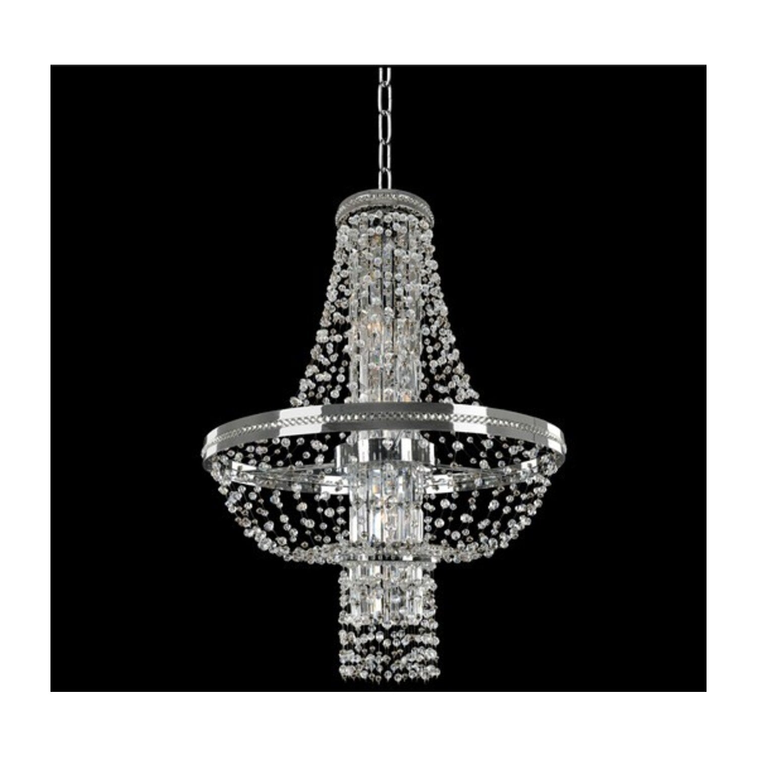 37'' Capri 8 Light Chrome Chandelier