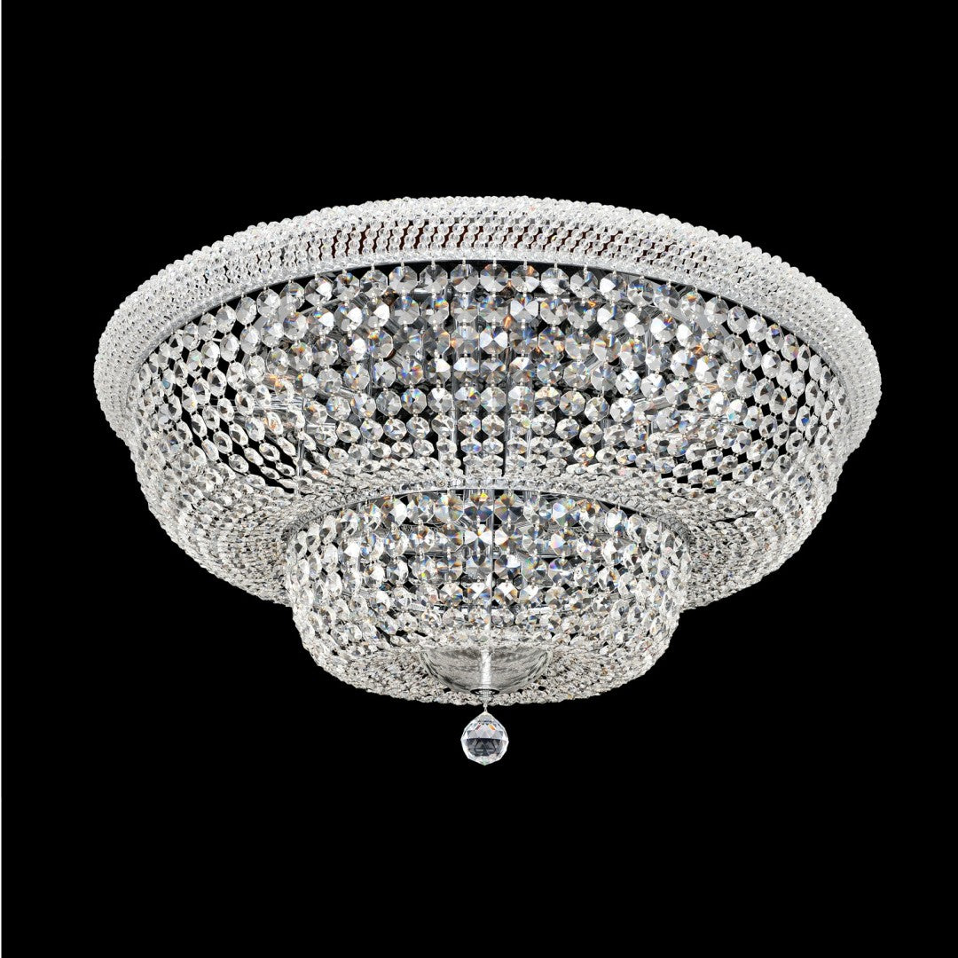17.5'' Napoli 18 Light Chrome Flush Mount