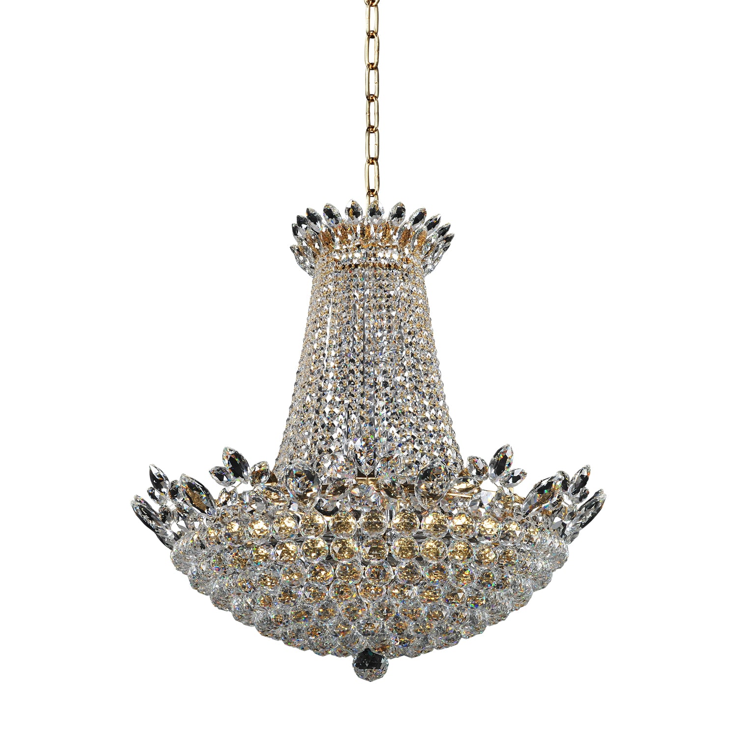 84'' Treviso 21 Light 18k Gold Chandelier
