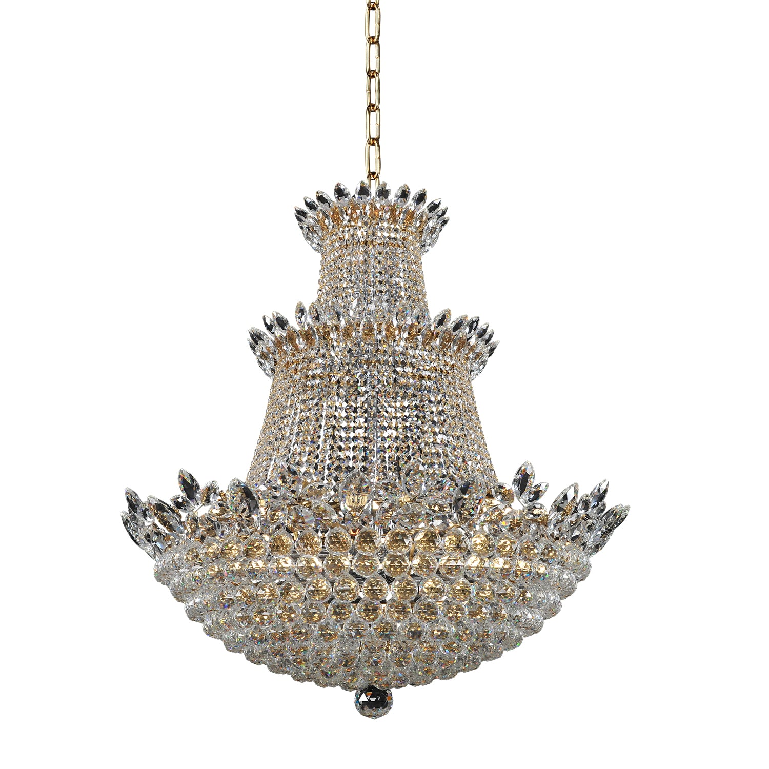138.5'' Treviso 27 Light 18k Gold Chandelier