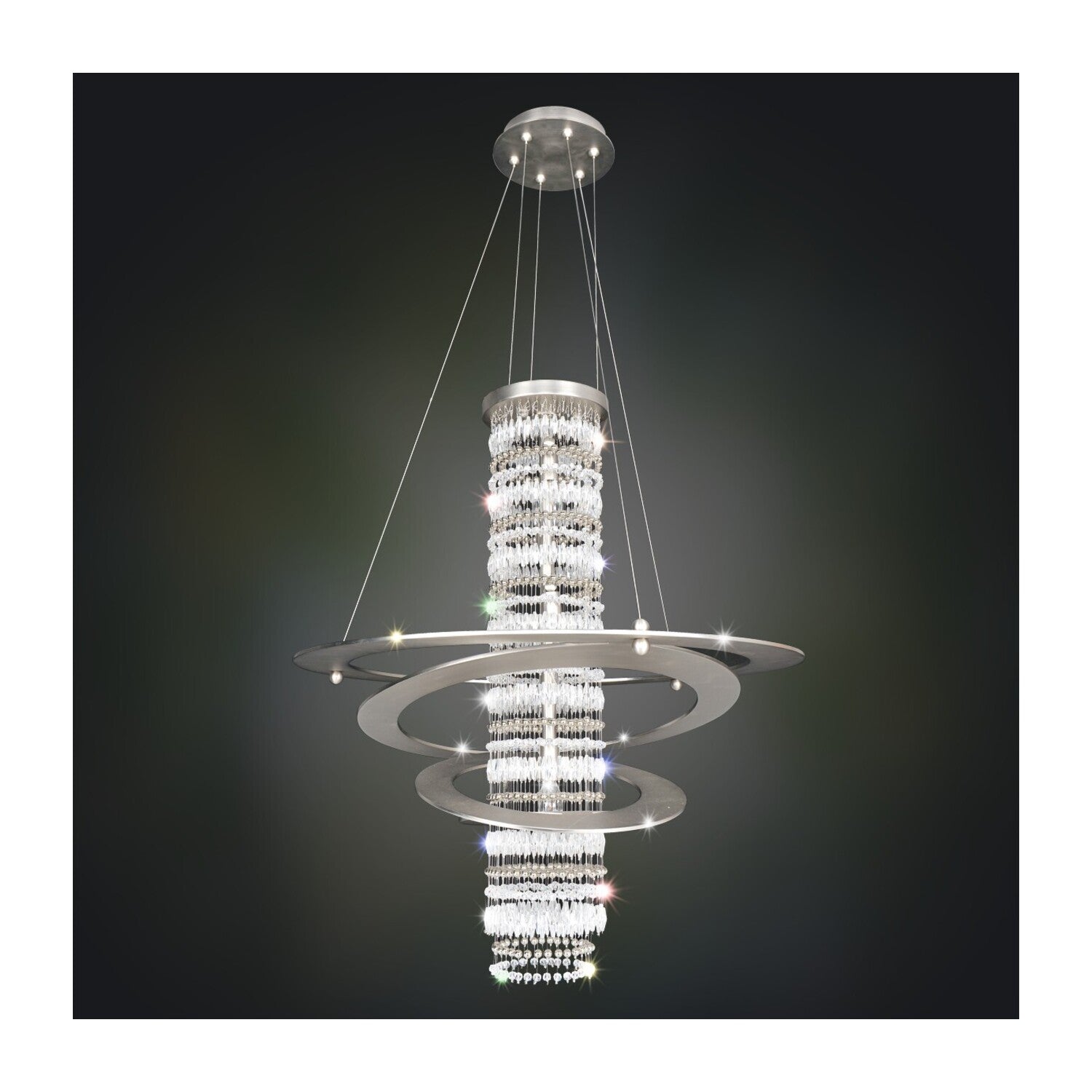 34'' Giovanni 5 Light Brushed Nickel Pendant