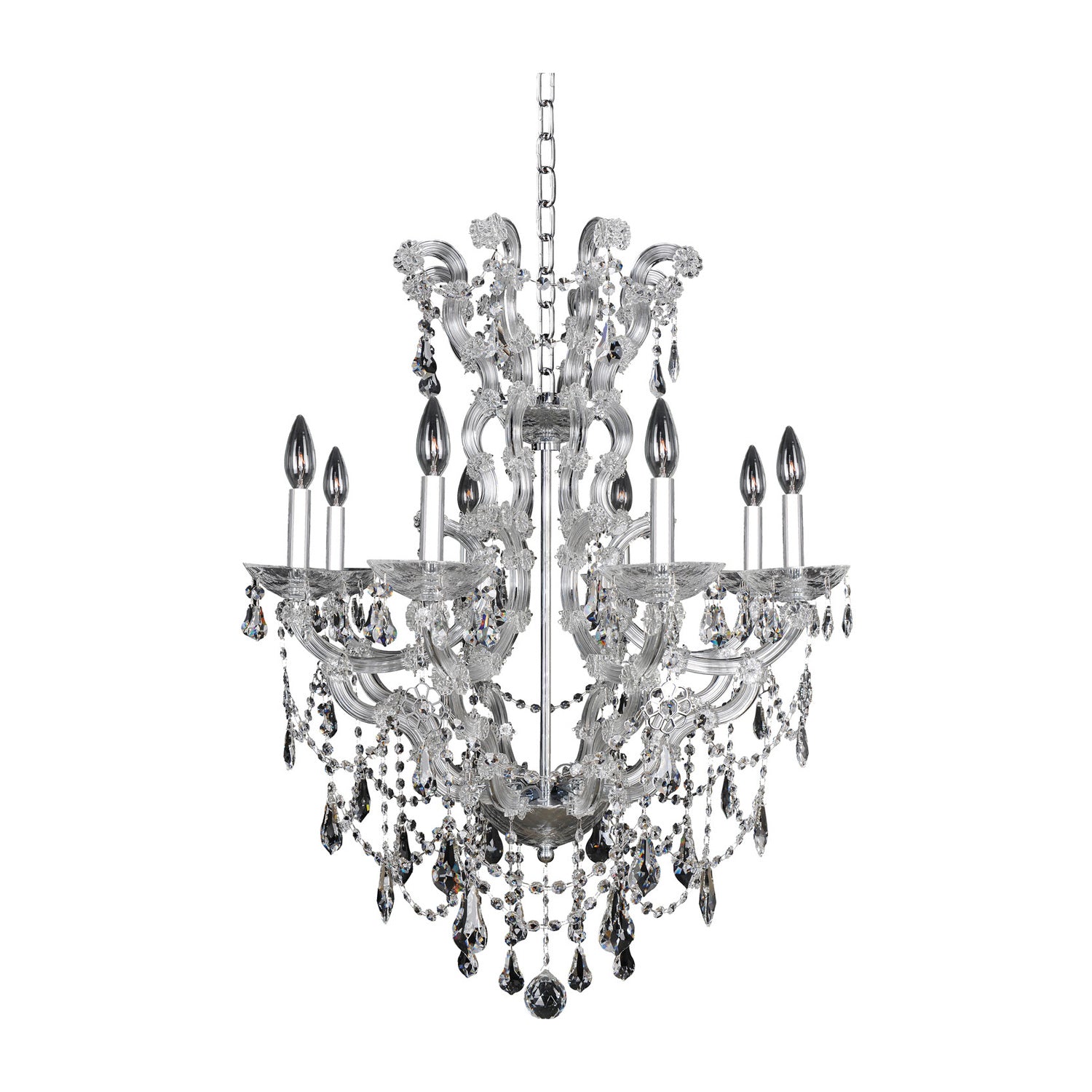 36'' Brahms 8 Light Chrome Chandelier
