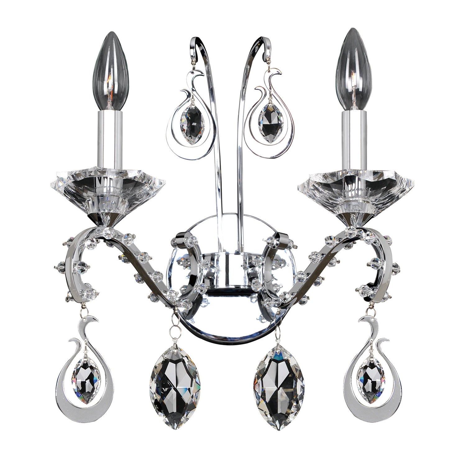 14.2'' Torreli 2 Light Chrome Wall Sconce