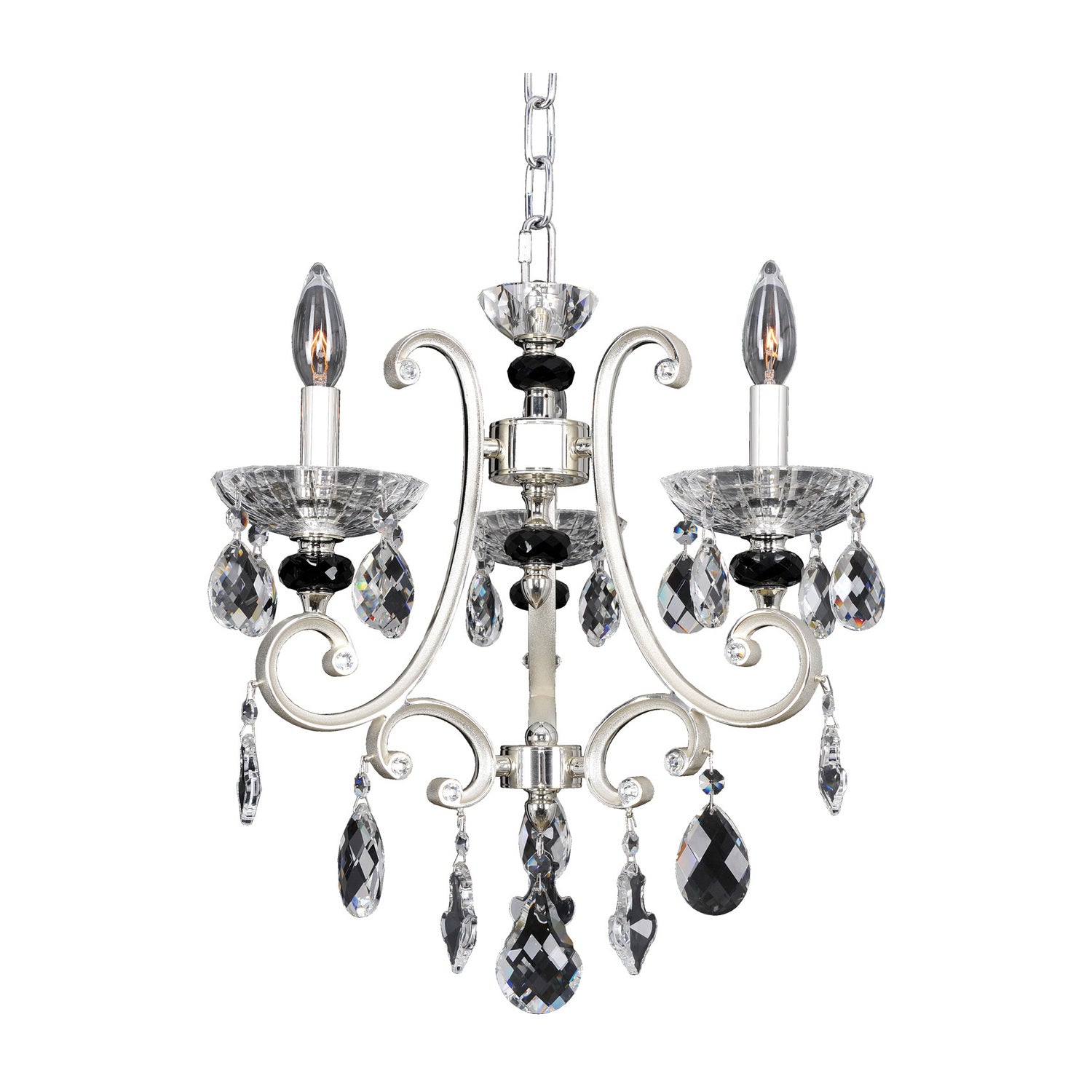 13.5'' Bedetti 3 Light 2 Tone Silver Chandelier