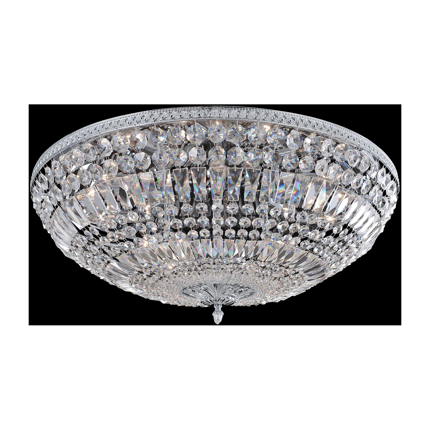 11'' Lemire 12 Light Chrome Flush Mount