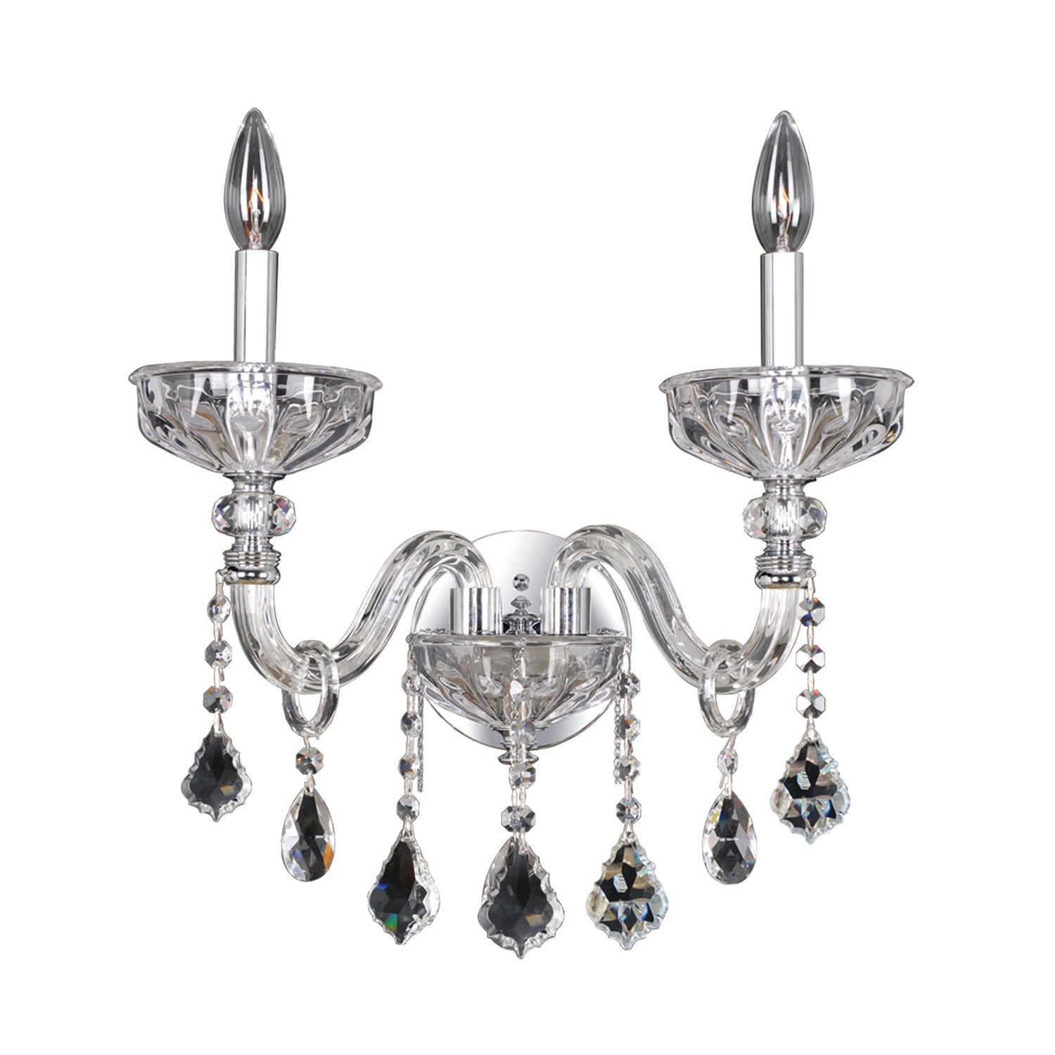 15'' Clovio 2 Light Chrome Wall Sconce