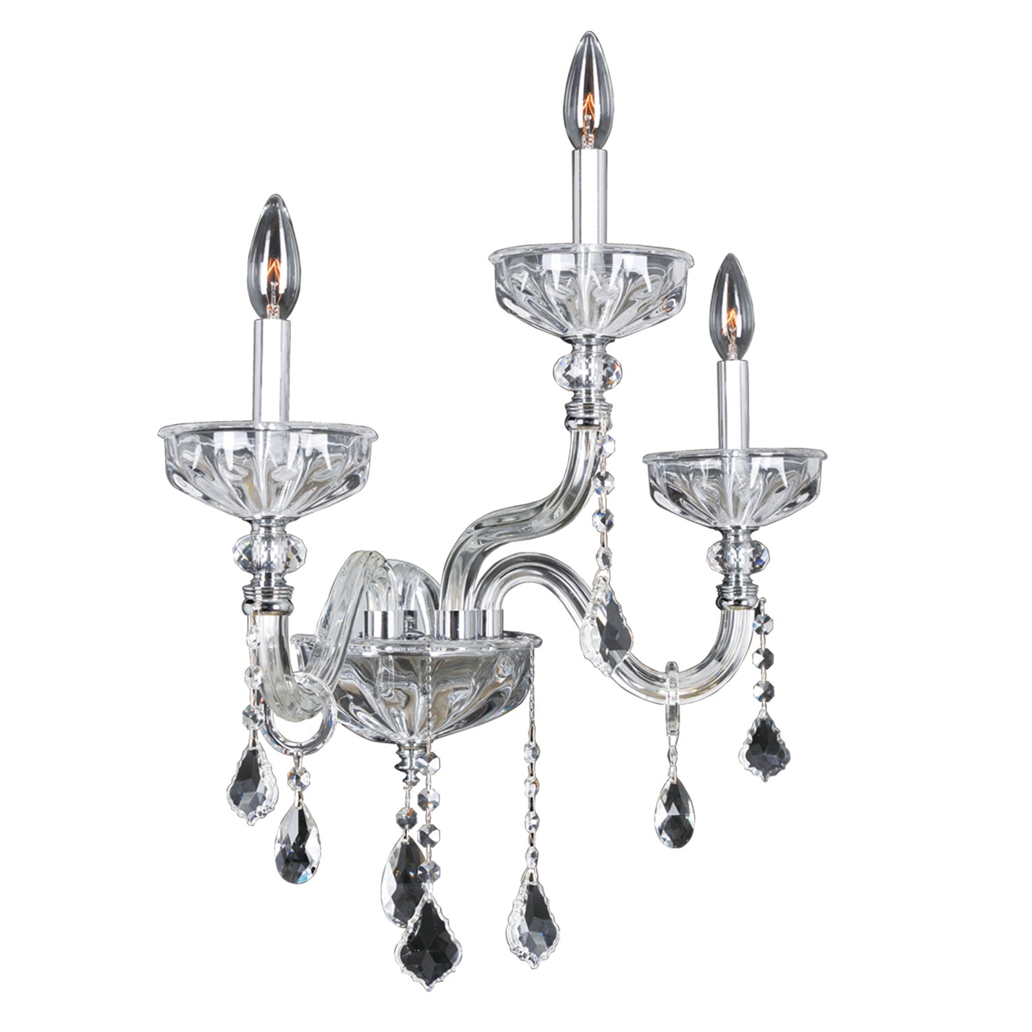 19'' Clovio 3 Light Chrome Wall Sconce