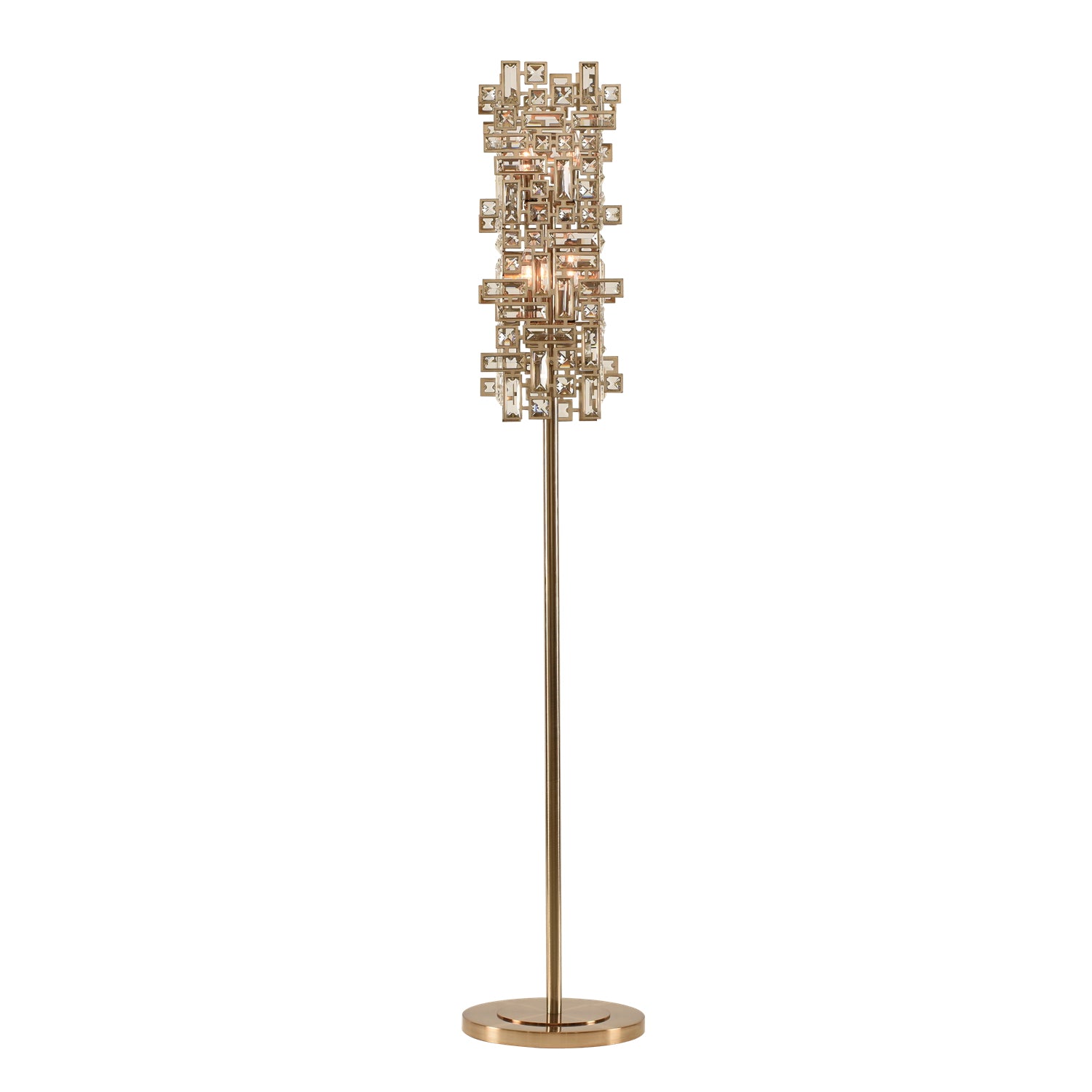 60'' Vermeer 4 Light Brushed Champagne Gold Floor Lamp