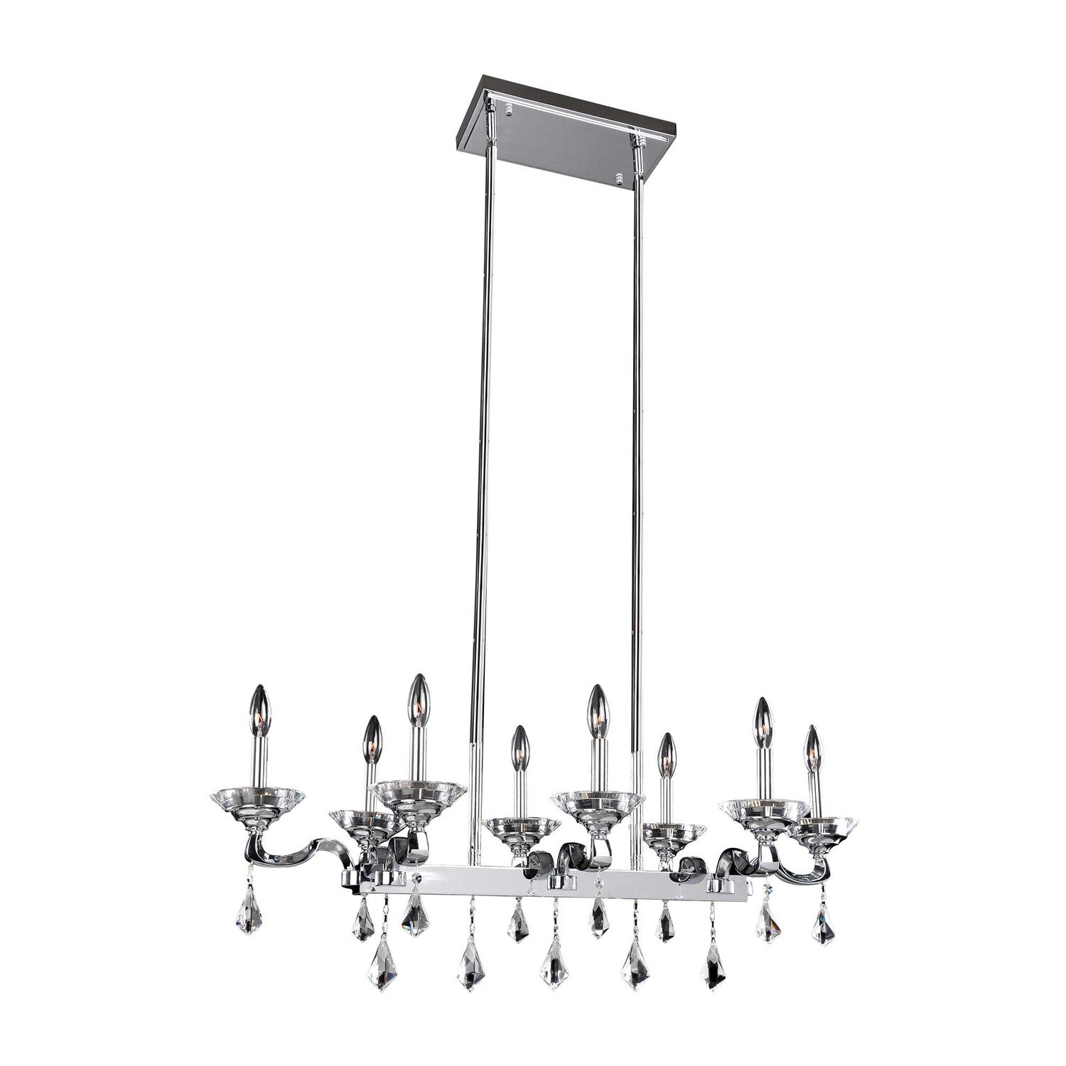 22'' Cosimo 8 Light Chrome Linear Pendant