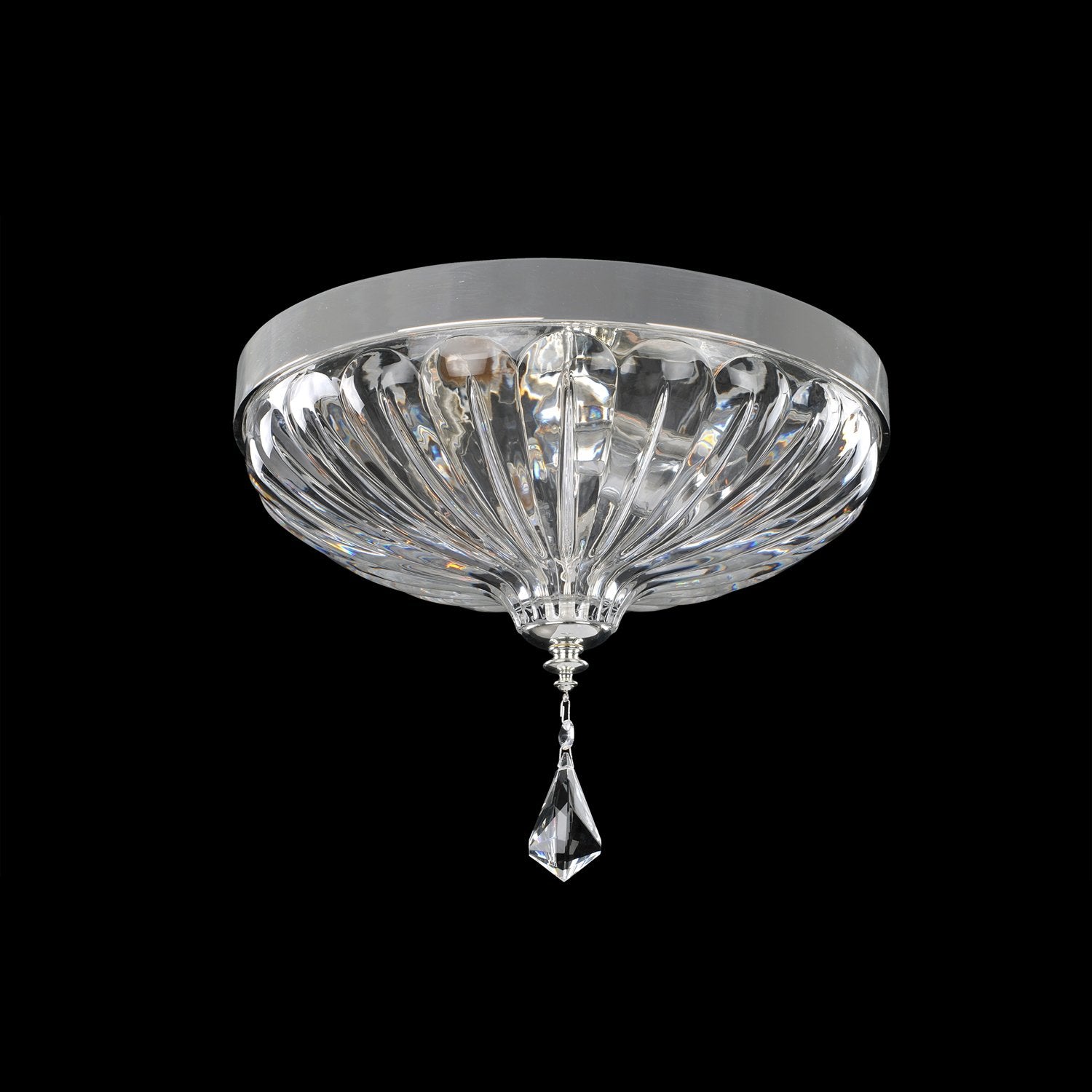 10'' Orecchini 2 Light 2 Tone Silver Flush Mount