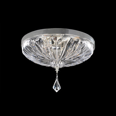 11'' Orecchini 3 Light 2 Tone Silver Flush Mount