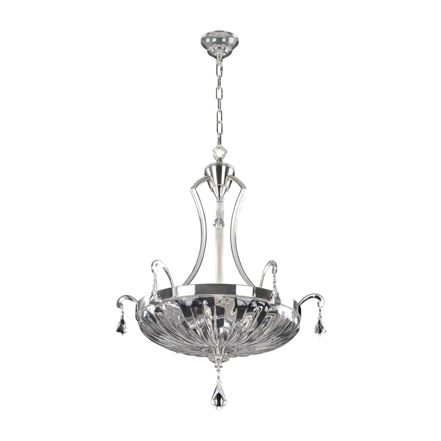 41'' Orecchini 6 Light 2 Tone Silver Pendant