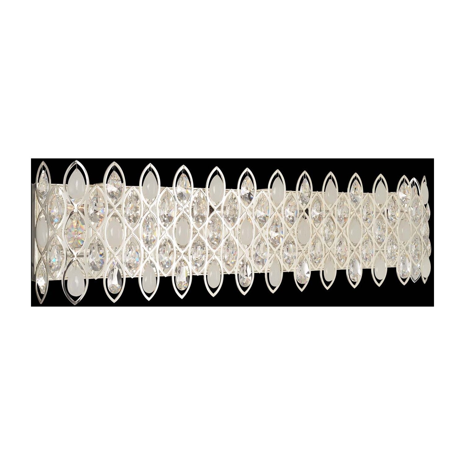 37'' Prive 8 Light Silver Vanity Light