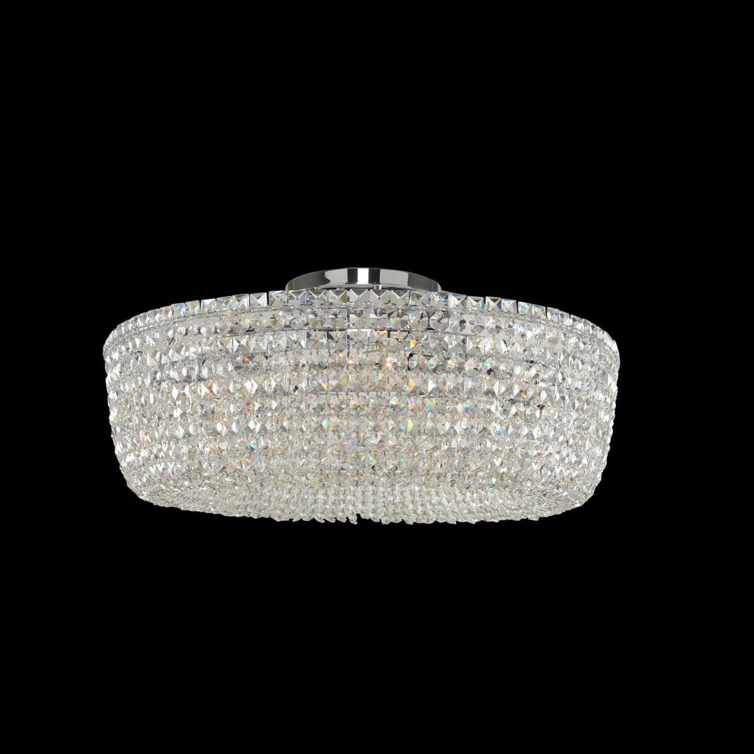 13'' Cesano 8 Light Chrome Semi-Flush Mount