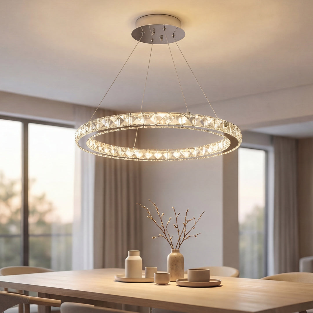 Ring Integrated LED 24in Chrome Chandelier