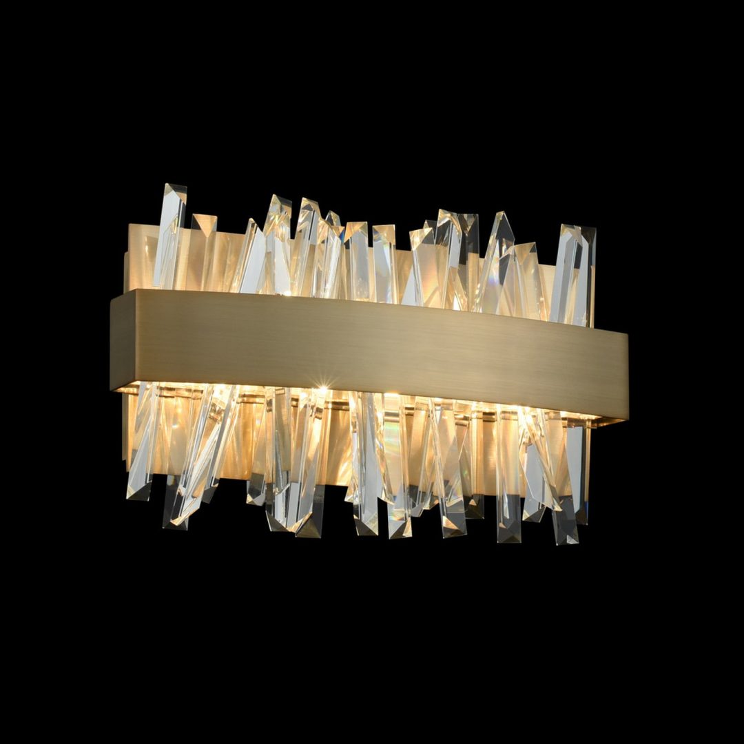 12'' Glacier 1 Light Brushed Champagne Gold Vanity Light