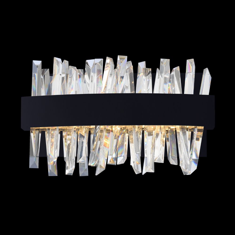 12'' Glacier 1 Light Matte Black (fluorocarbon) Vanity Light