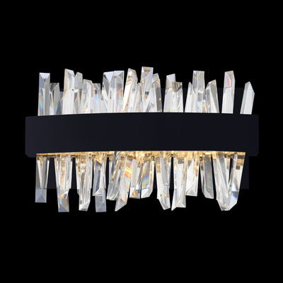 12'' Glacier 1 Light Matte Black (fluorocarbon) Vanity Light