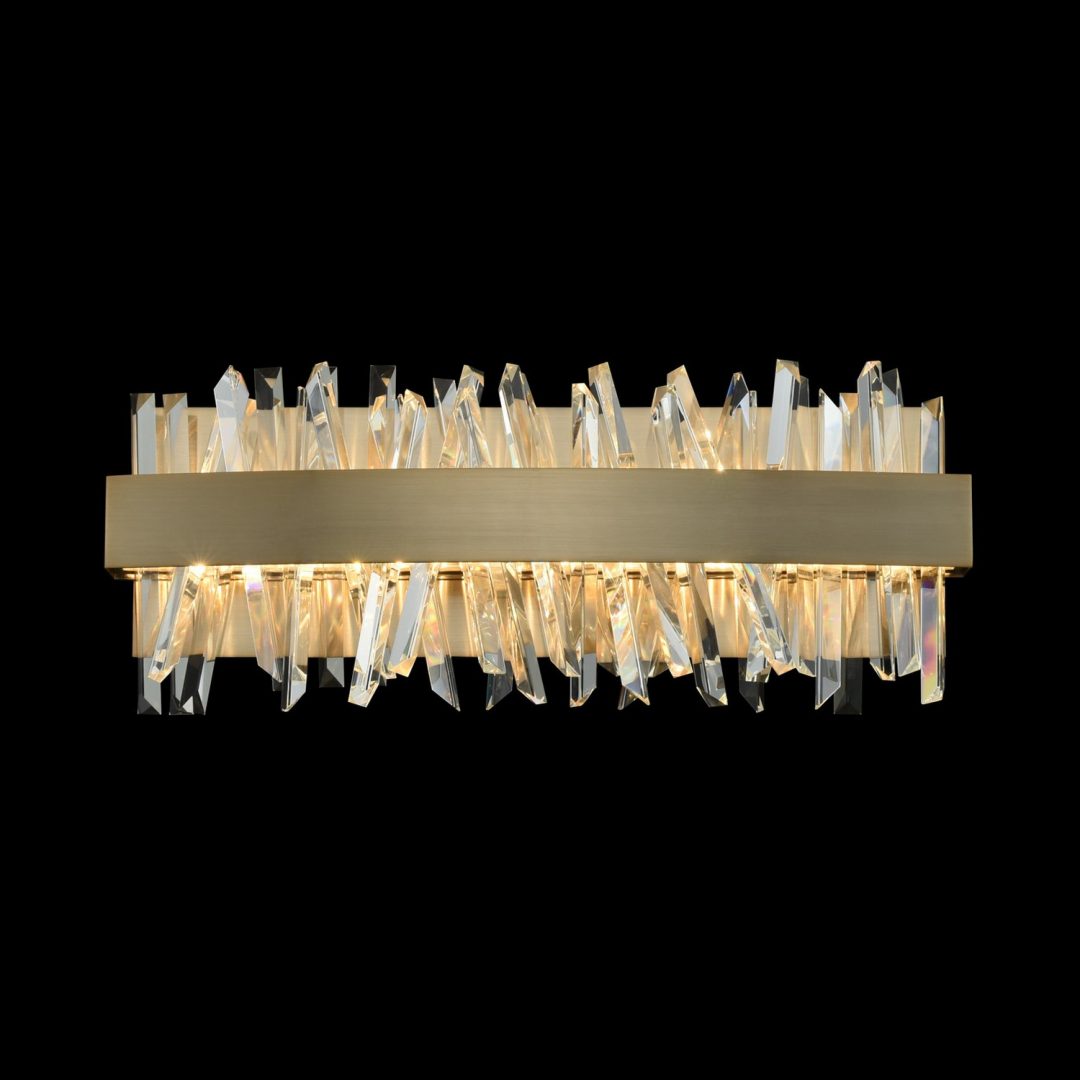 18'' Glacier 1 Light Brushed Champagne Gold Vanity Light