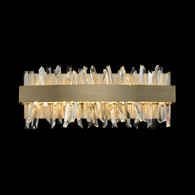 18'' Glacier 1 Light Brushed Champagne Gold Vanity Light