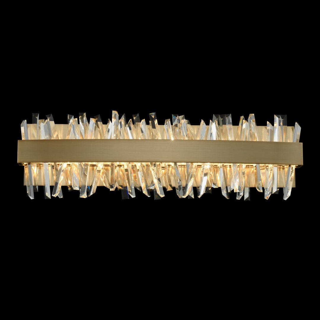 24'' Glacier 1 Light Brushed Champagne Gold Vanity Light