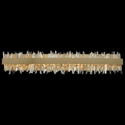 38'' Glacier 1 Light Brushed Champagne Gold Vanity Light