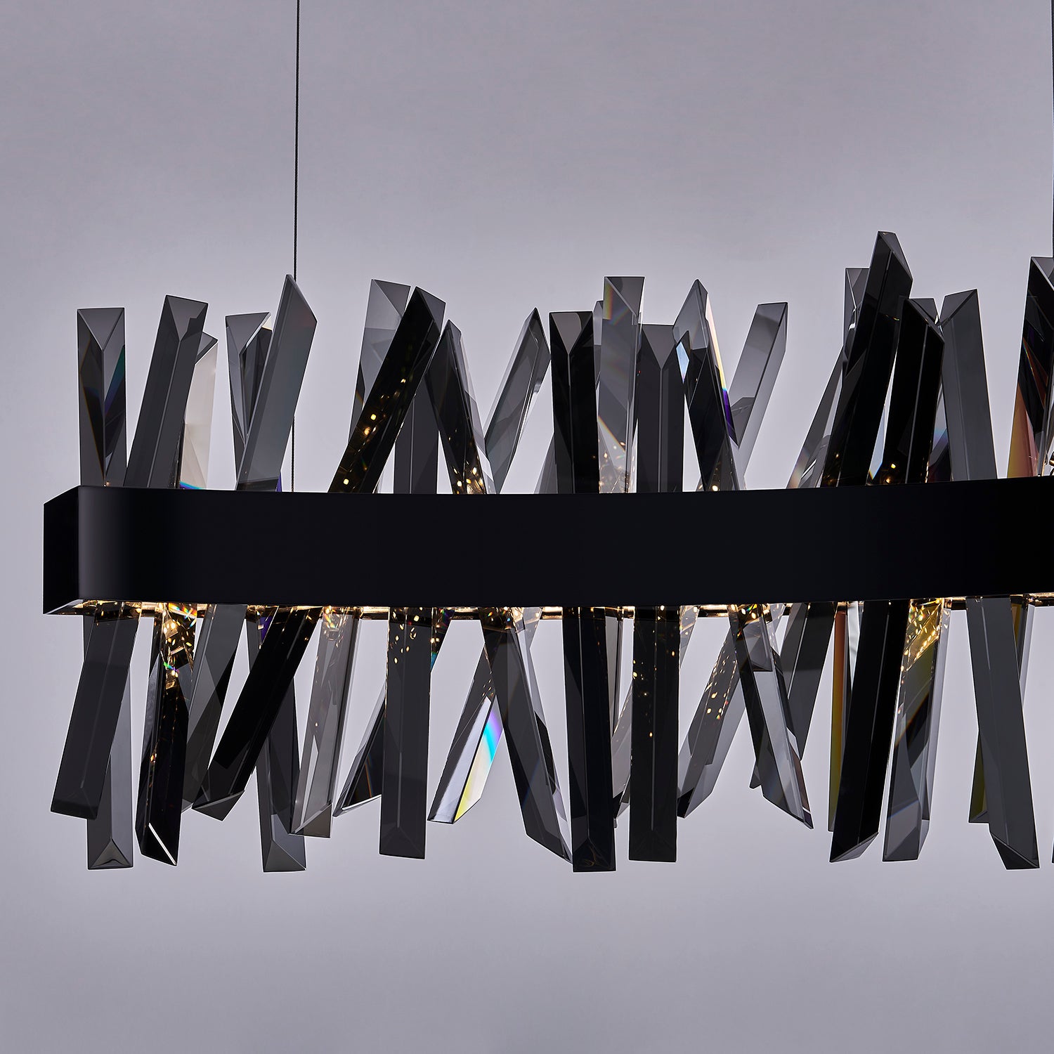 13.5'' Glacier 1 Light Black Nickel Linear Pendant