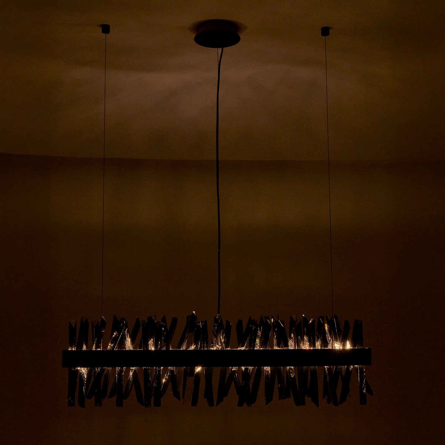 13.5'' Glacier 1 Light Black Nickel Linear Pendant