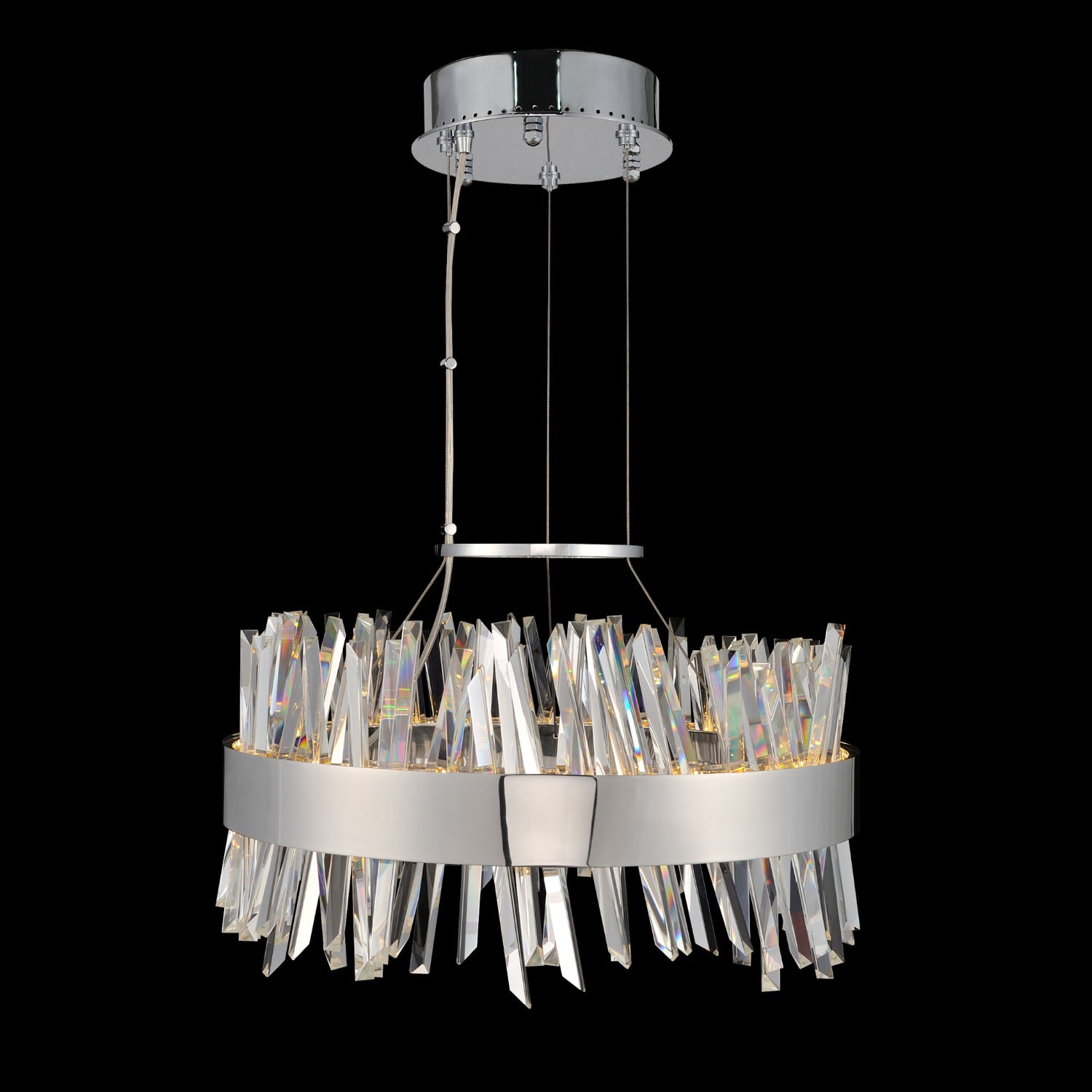 10'' Glacier 1 Light Chrome Pendant