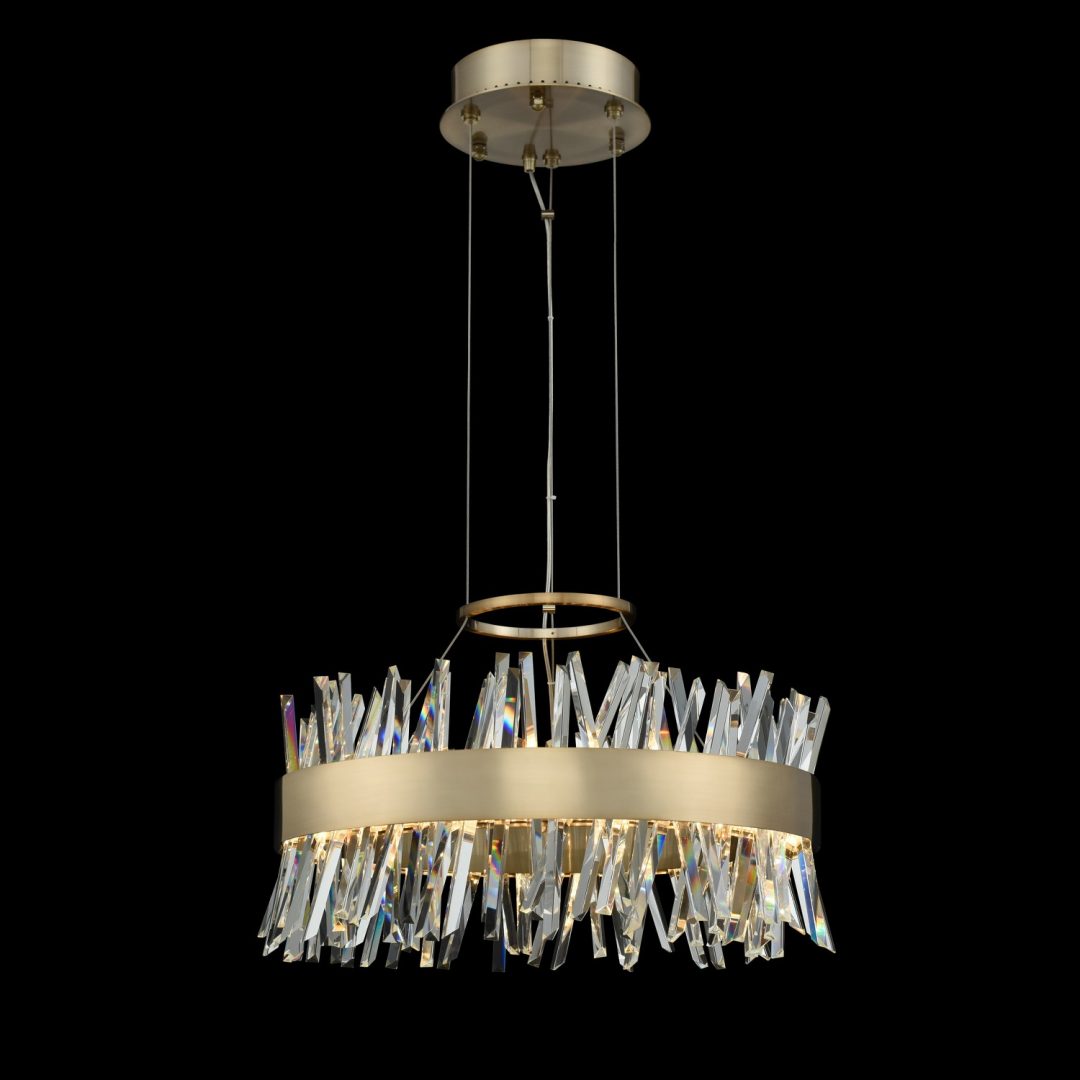 10'' Glacier 1 Light Brushed Champagne Gold Pendant