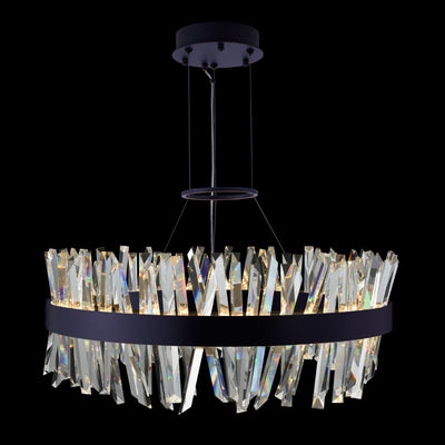 13.5'' Glacier 1 Light Matte Black (fluorocarbon) Chandelier