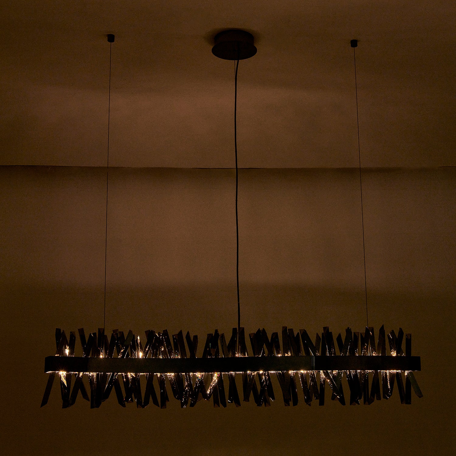 13.5'' Glacier 1 Light Black Nickel Linear Pendant