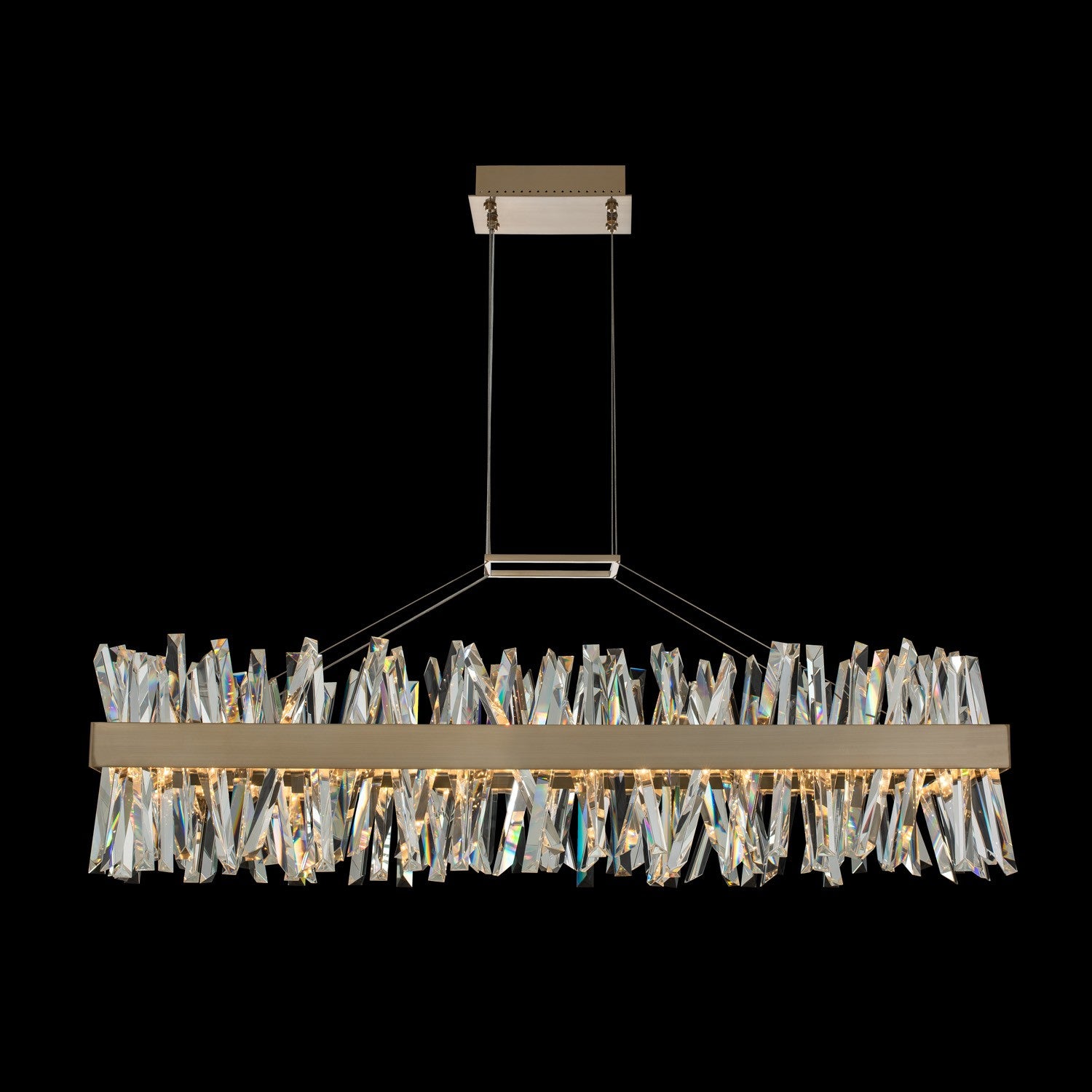 13.5'' Glacier 1 Light Brushed Champagne Gold Linear Pendant