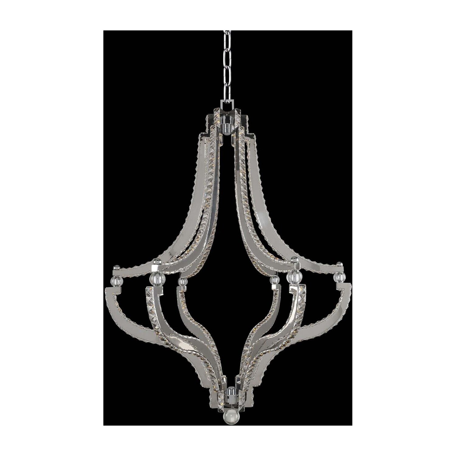 85'' Cambria 1 Light Chrome Pendant