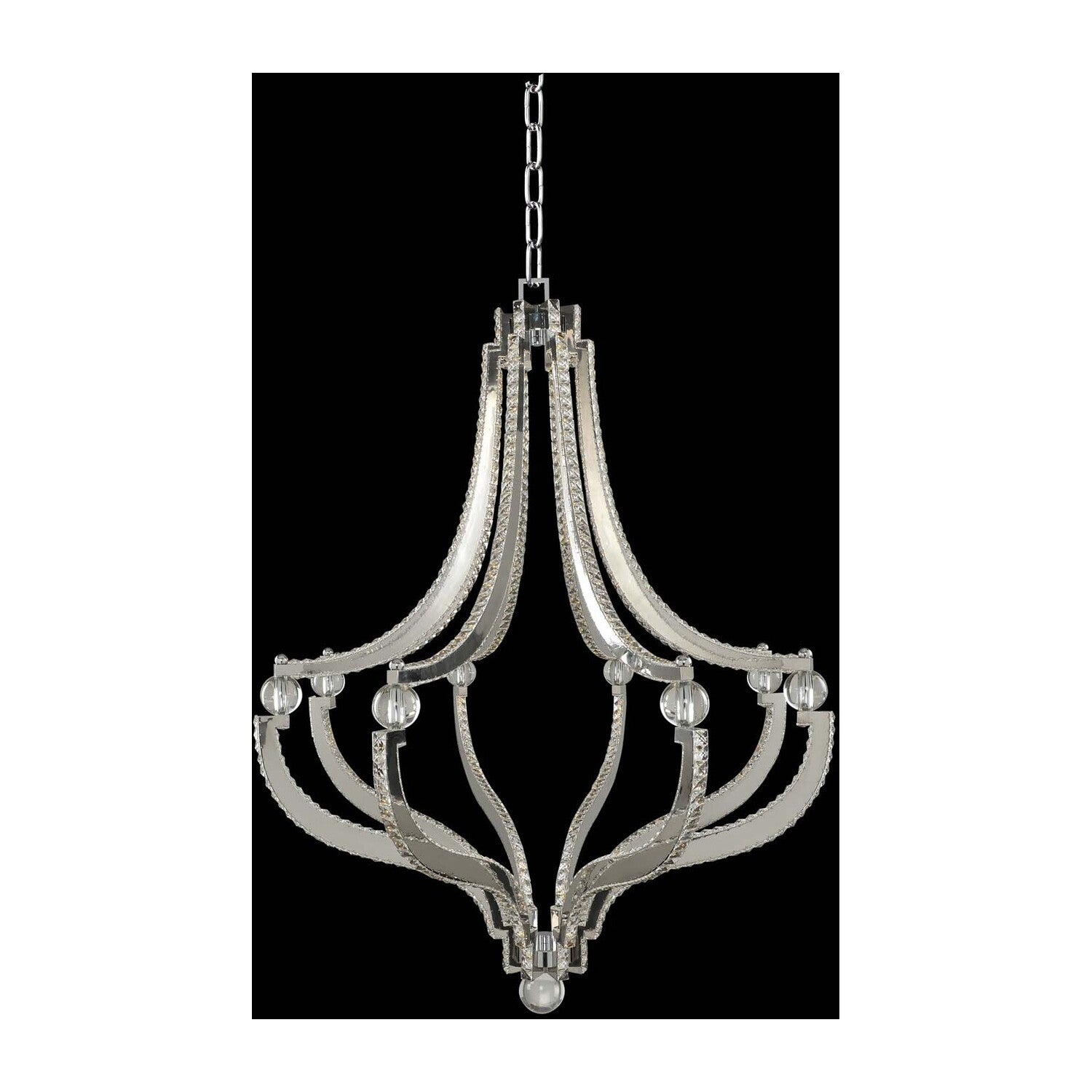 142'' Cambria 1 Light Chrome Chandelier