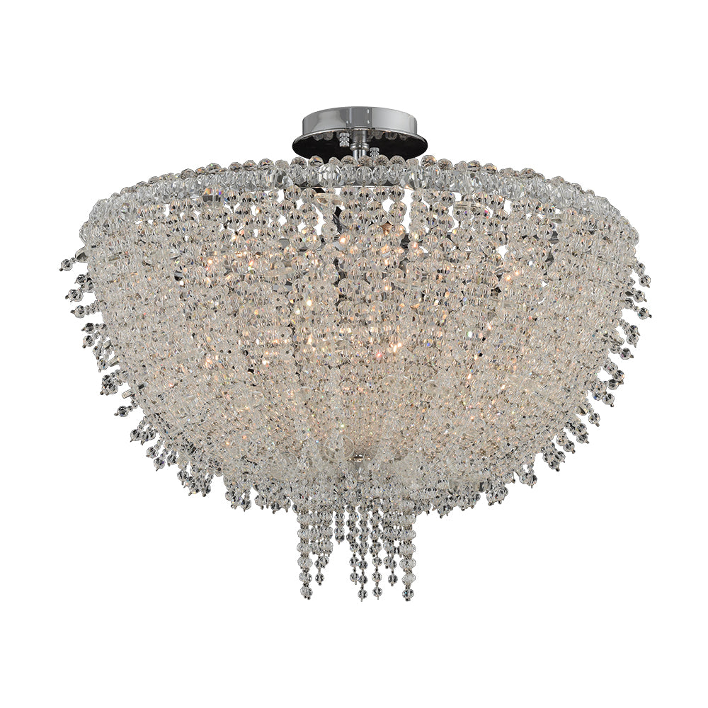 20'' Cielo 8 Light Chrome Flush Mount