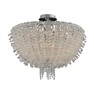20'' Cielo 8 Light Chrome Flush Mount