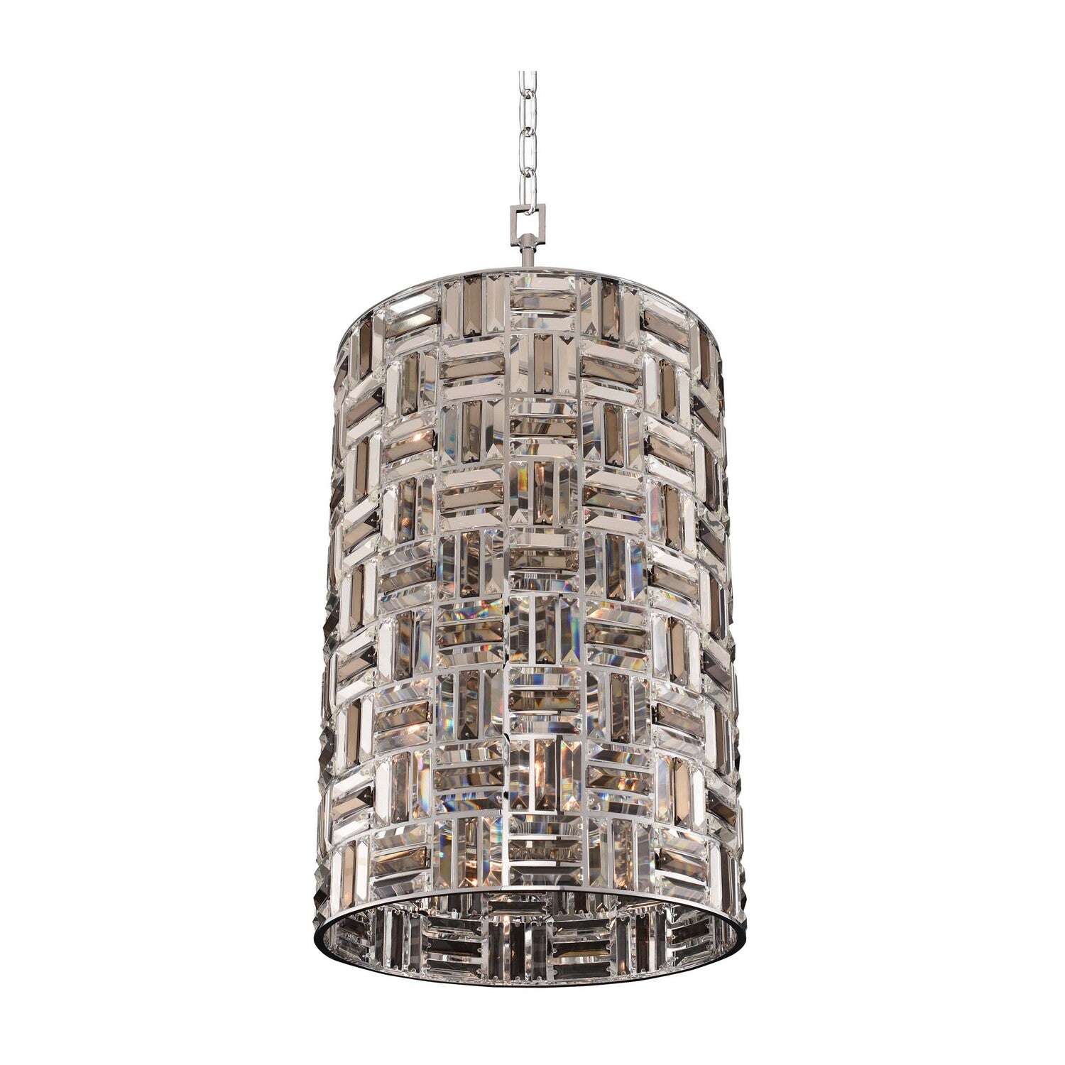 38'' Modello 8 Light Chrome Tiered Chandelier