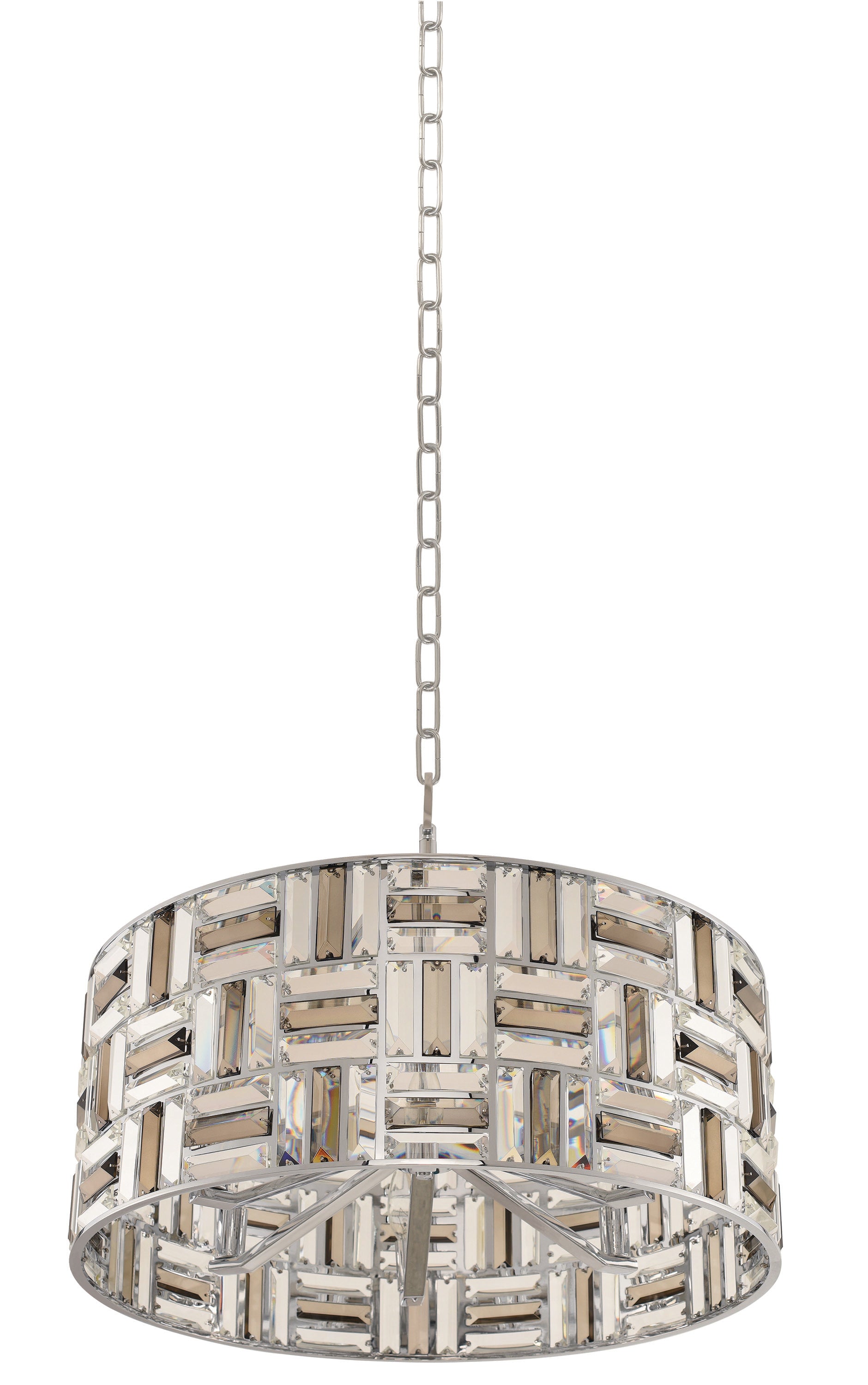 12'' Modello 6 Light Chrome Semi-Flush Mount