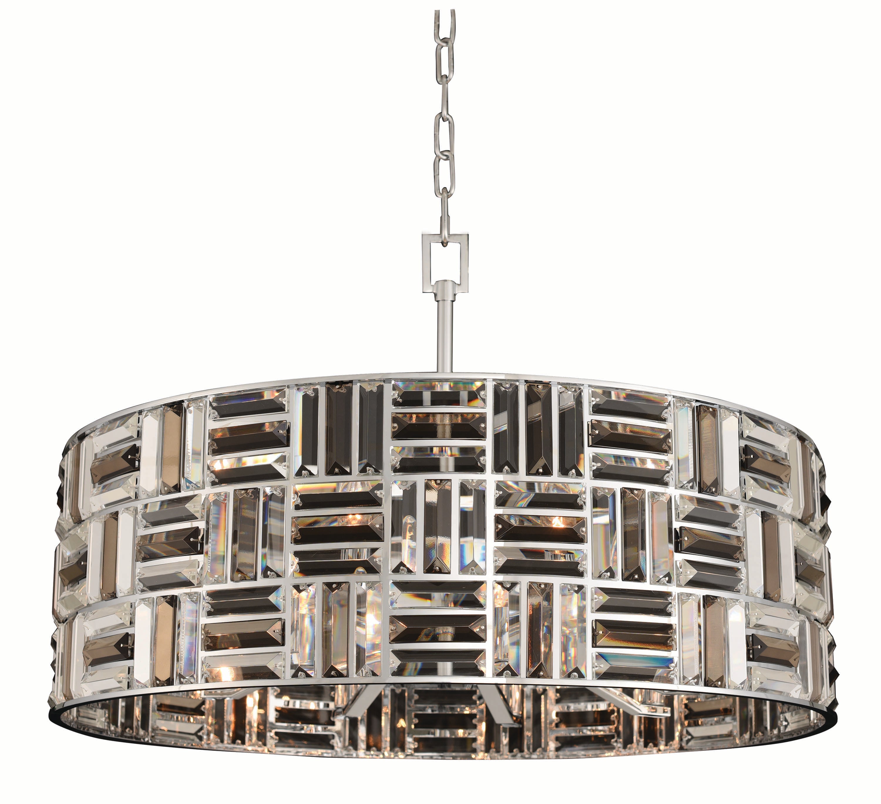 19'' Modello 8 Light Chrome Chandelier