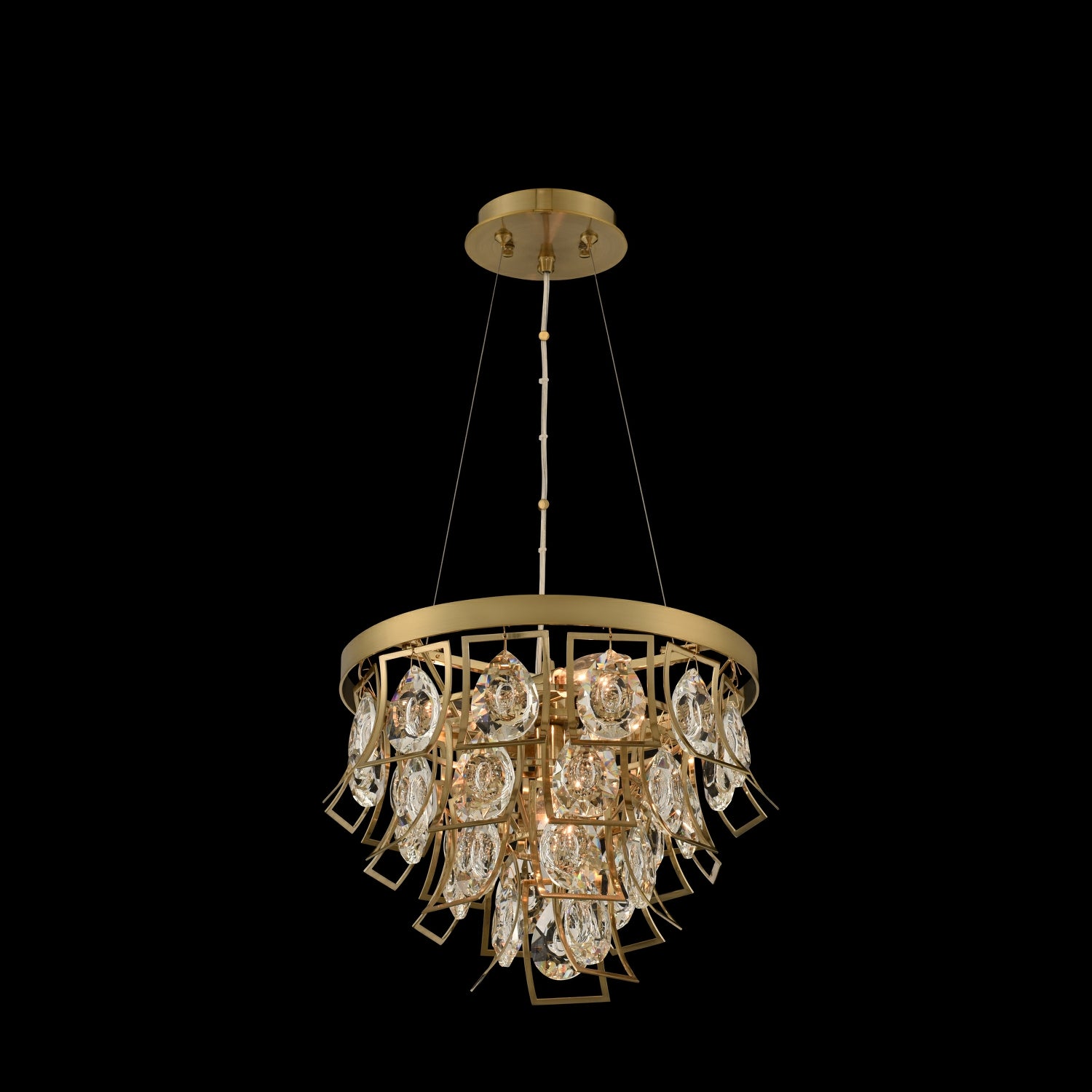 11'' Carmella 4 Light Brushed Brass Pendant